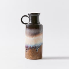 Vase en lave grasse aux teintes brunes, Allemagne de l'Ouest Années 1960
