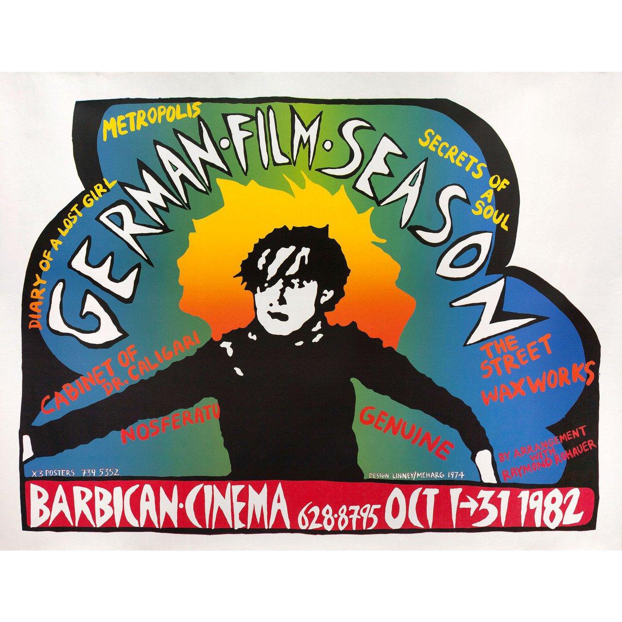 German Film Season: The Cabinet of Dr. Caligari 1982 British Quad Film Poster In Good Condition In New York, NY