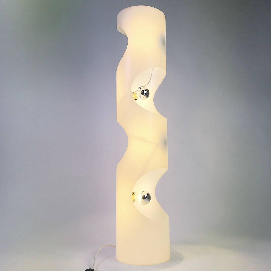 Plastic German Floor Lamp Early 1970s Attributed Temde Leuchten