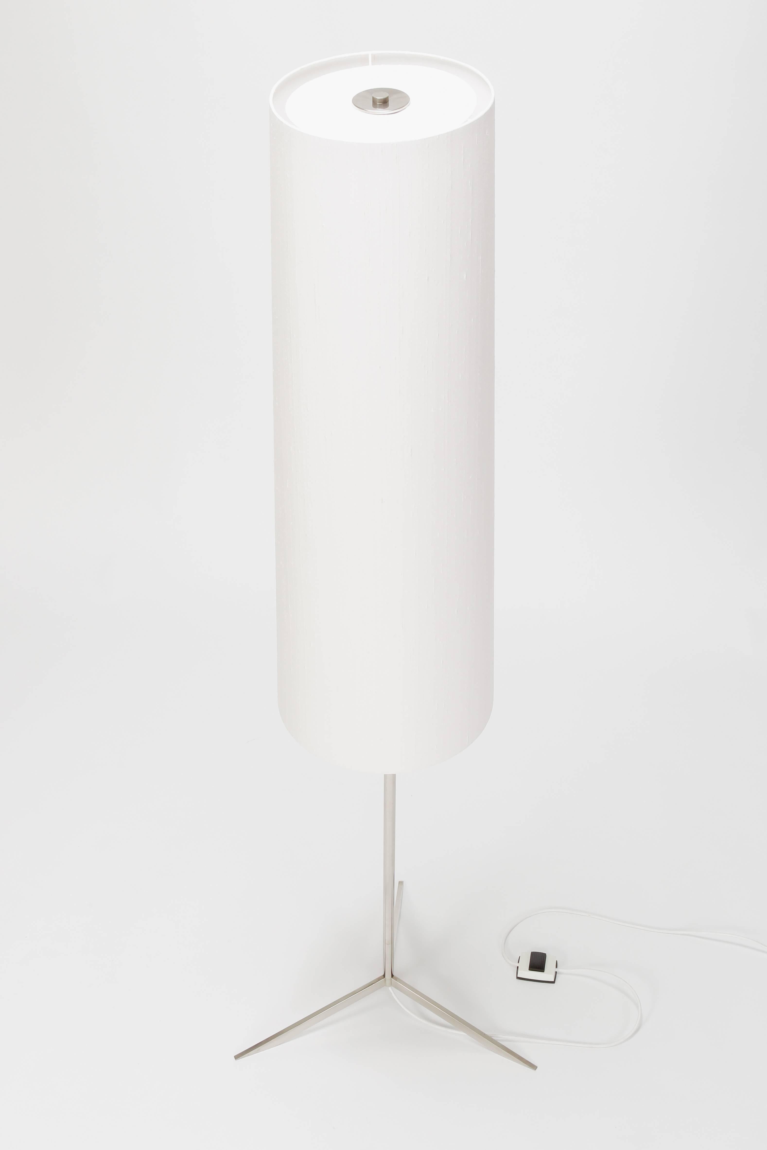 Mid-Century Modern German Floor Lamp Nickel, 1950s