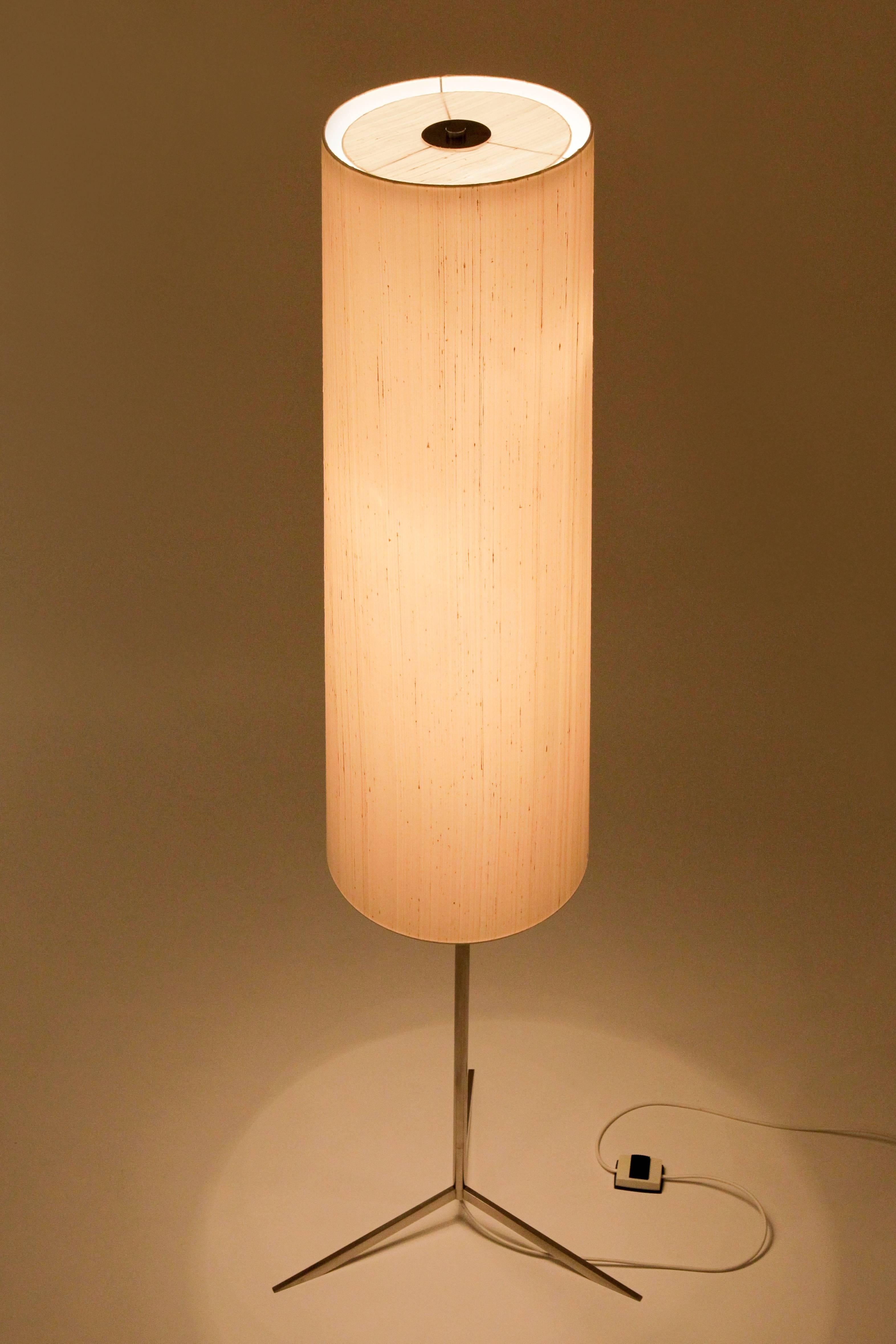 German Floor Lamp Nickel, 1950s In Good Condition In Basel, CH