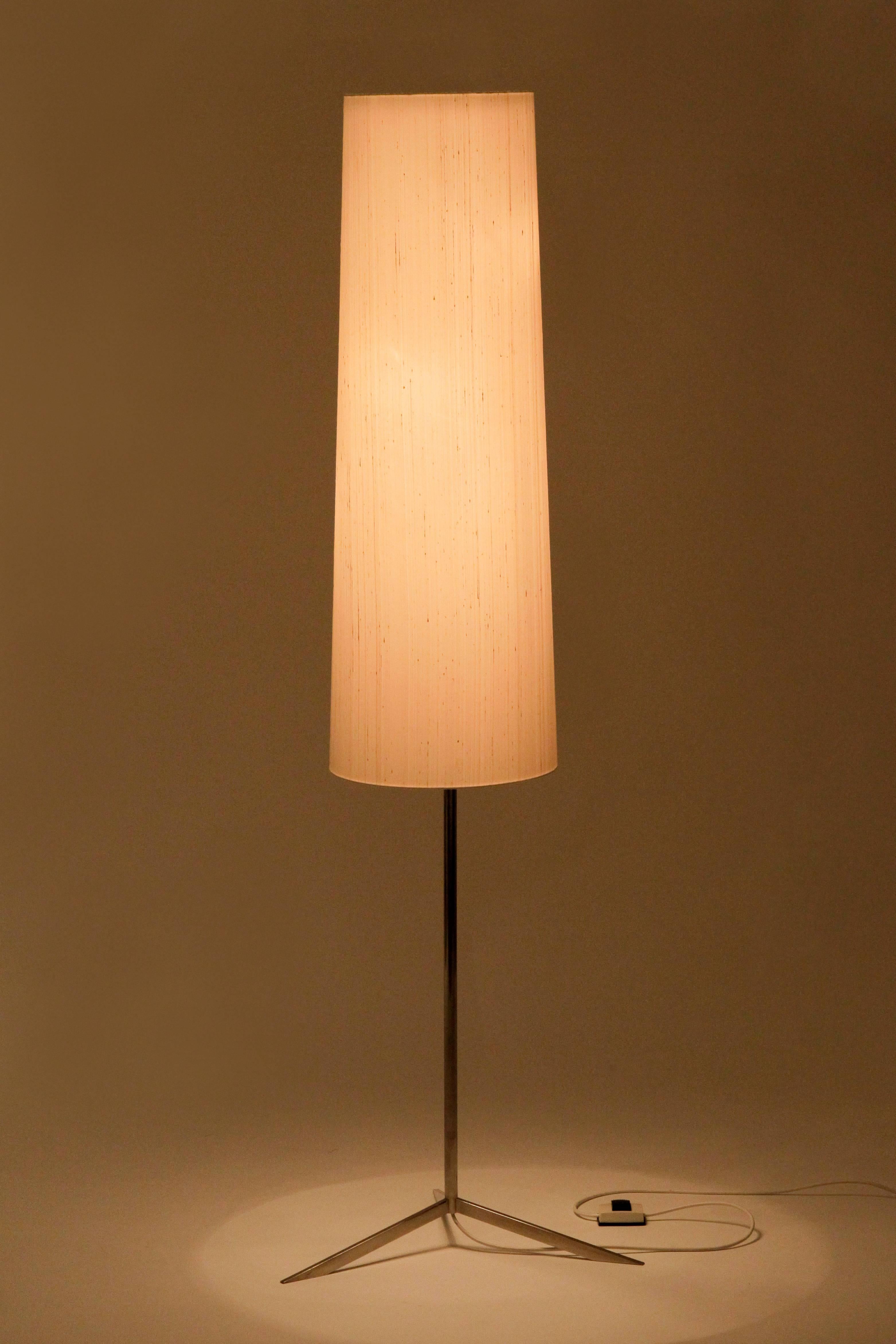 Mid-20th Century German Floor Lamp Nickel, 1950s