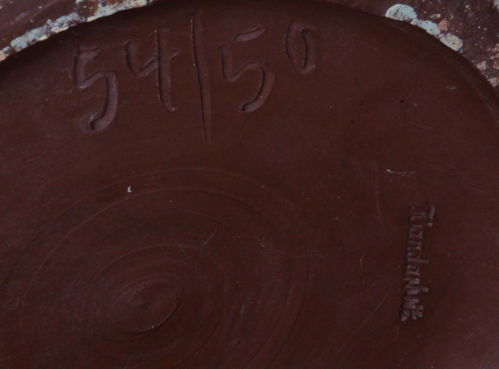 Vaso da terra tedesco anni '50-'60 enorme (50 cm) sgrafitto Siershahner Feinsteinzeugfabrik in vendita 4