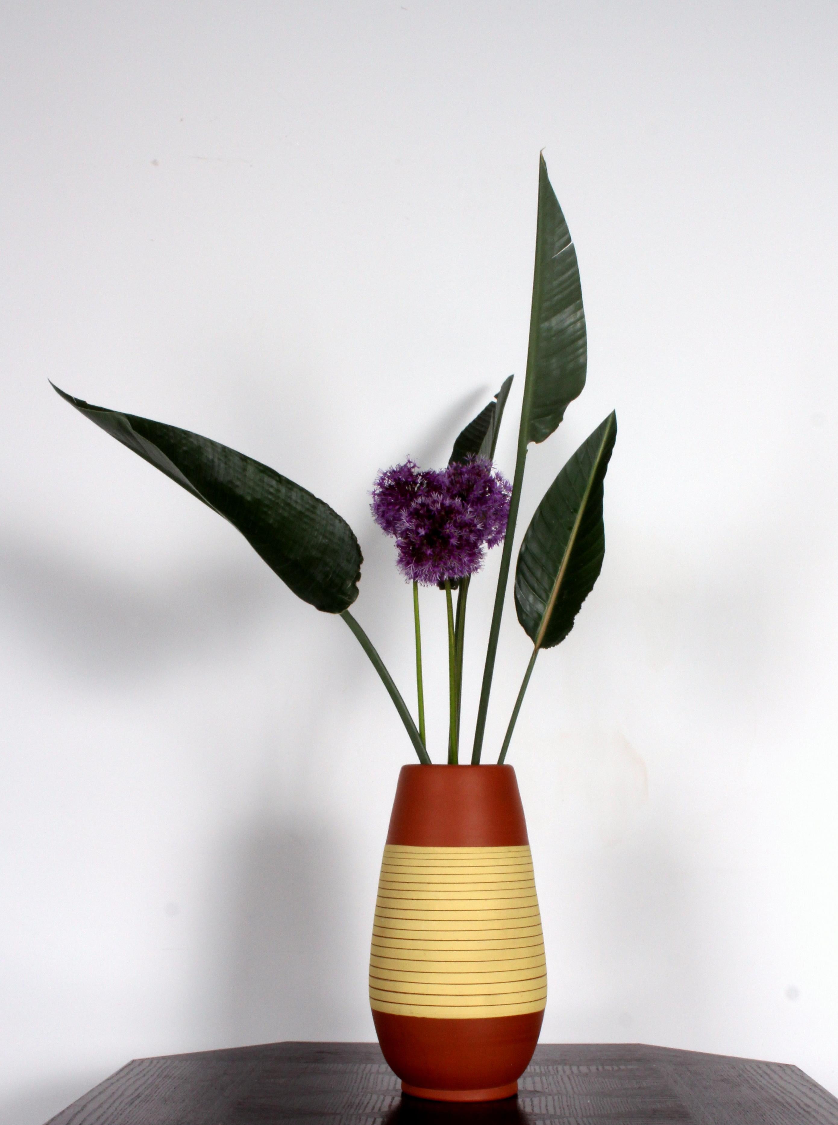 German Floor Vase DECORA 50s 60s  sgrafitto hand-thrown KLINKER POTTERY 56/40  For Sale 1