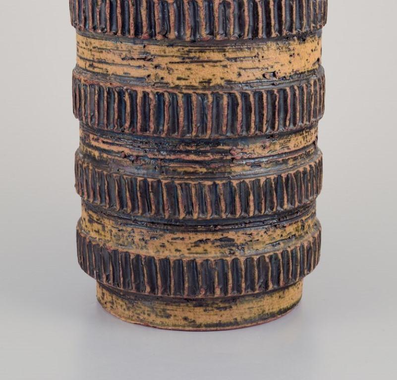 Moderno Vaso da terra tedesco in ceramica. Argilla Chamotte. Ca 1960 in vendita