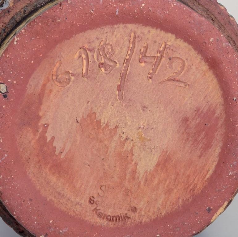 Ceramica Vaso da terra tedesco in ceramica. Argilla Chamotte. Ca 1960 in vendita