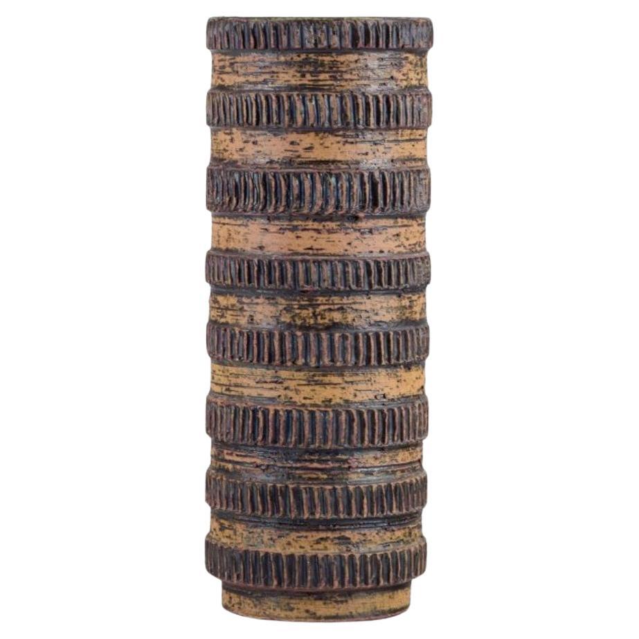 Vaso da terra tedesco in ceramica. Argilla Chamotte. Ca 1960 in vendita