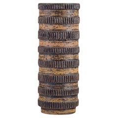 German floor vase in ceramic. Chamotte clay. Ca 1960