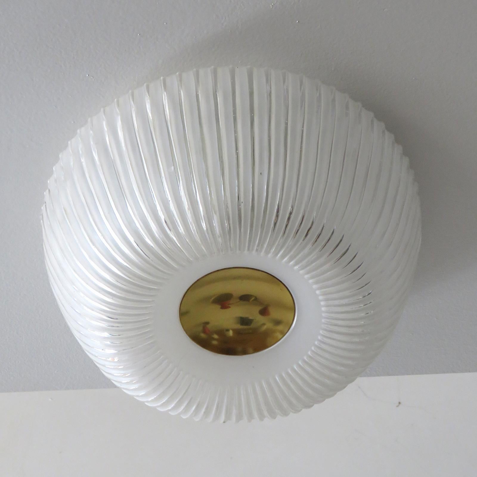 Molded German Flush Mount Light by Limburg, 1960 For Sale