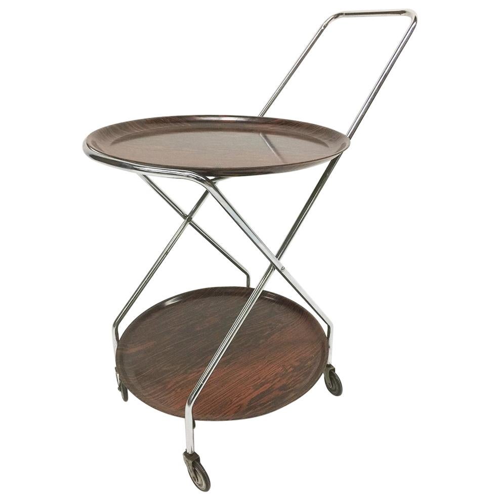 Chariot de service pliant allemand, années 1970 en vente