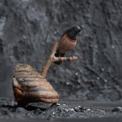 German Folk Art Bird on Natural Base, circa 1920