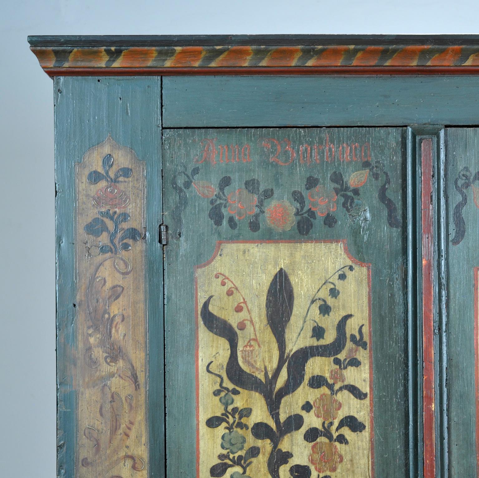 Armadio da sposa in stile folcloristico tedesco, 1809 in vendita 3