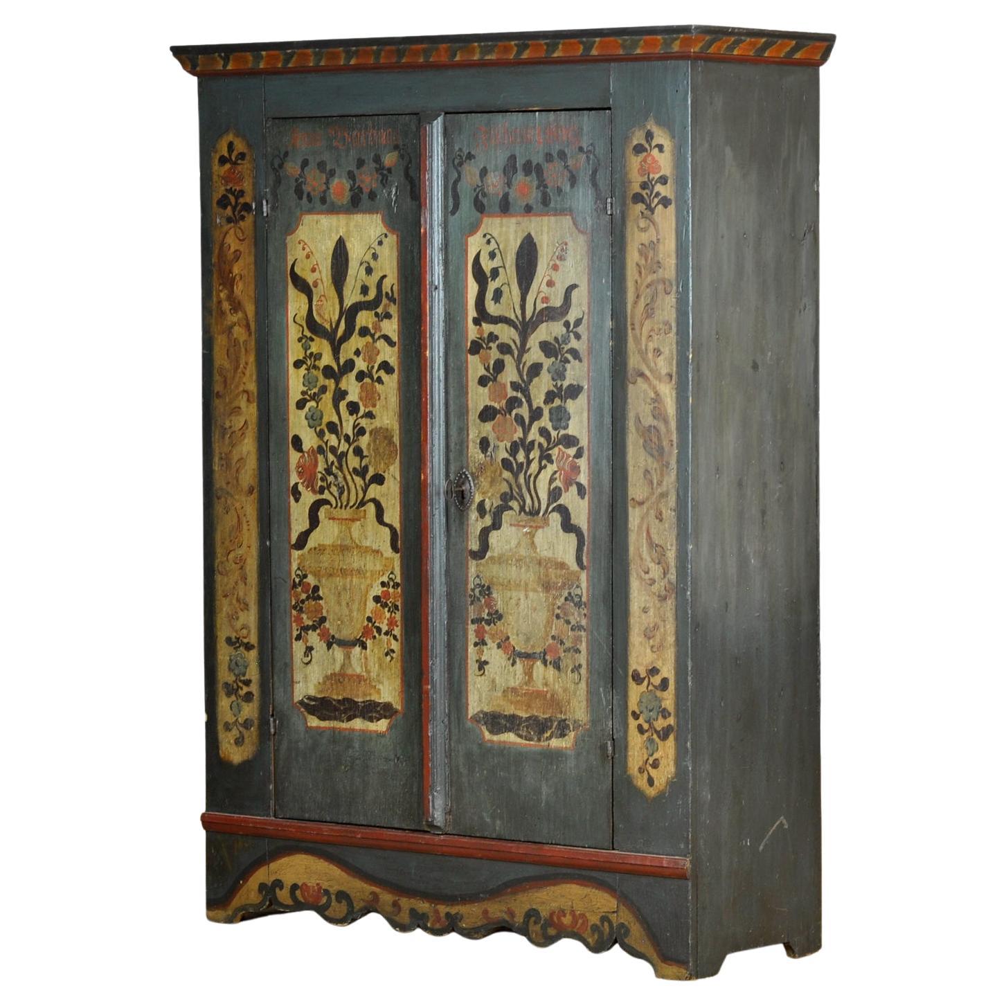 Meuble de mariage allemand d'art populaire, 1809