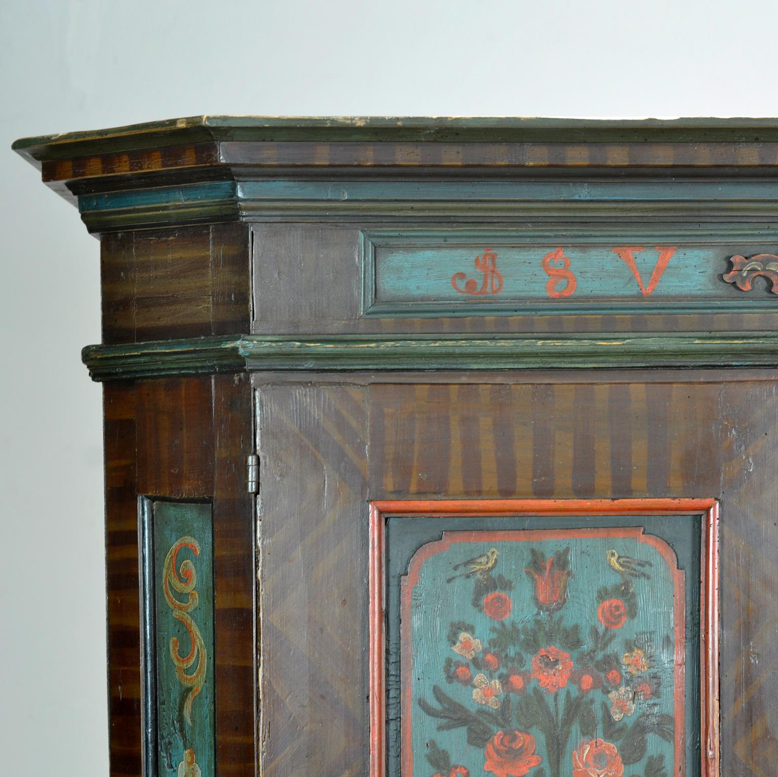 Meuble de mariage allemand d'art populaire, 1826 en vente 4