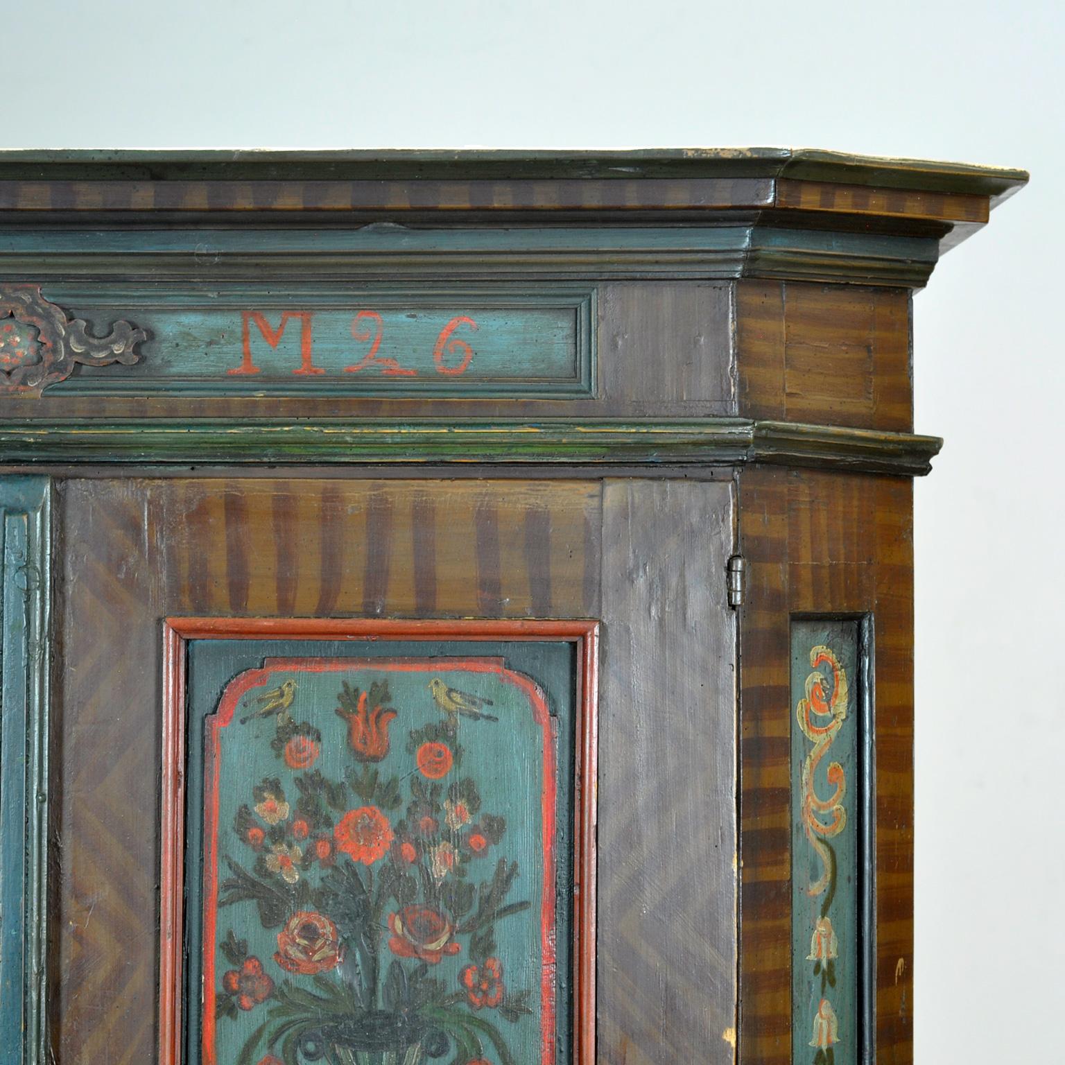 Meuble de mariage allemand d'art populaire, 1826 en vente 5