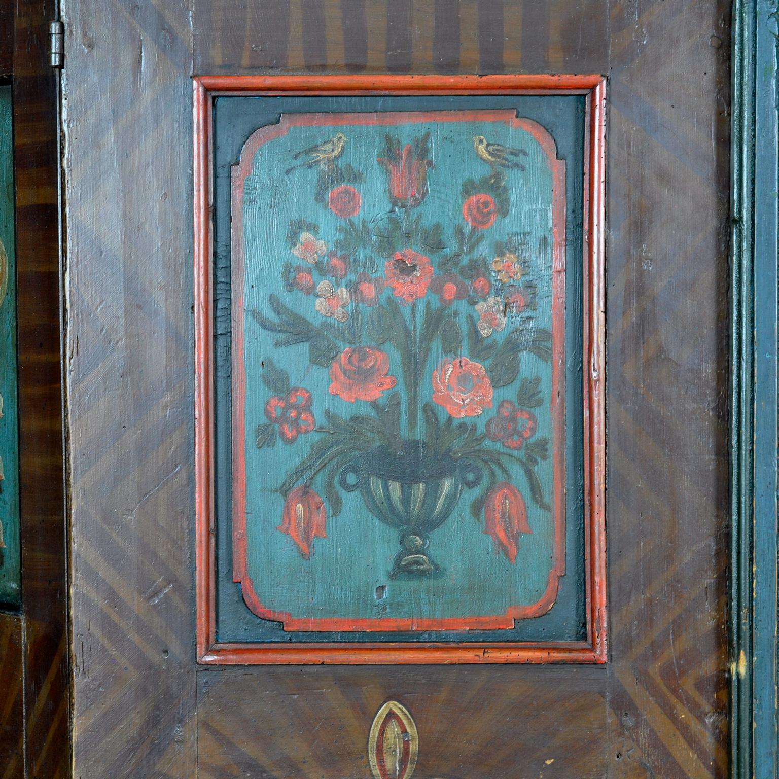 Meuble de mariage allemand d'art populaire, 1826 en vente 7