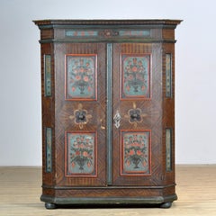 German folk art bridal cabinet, 1826