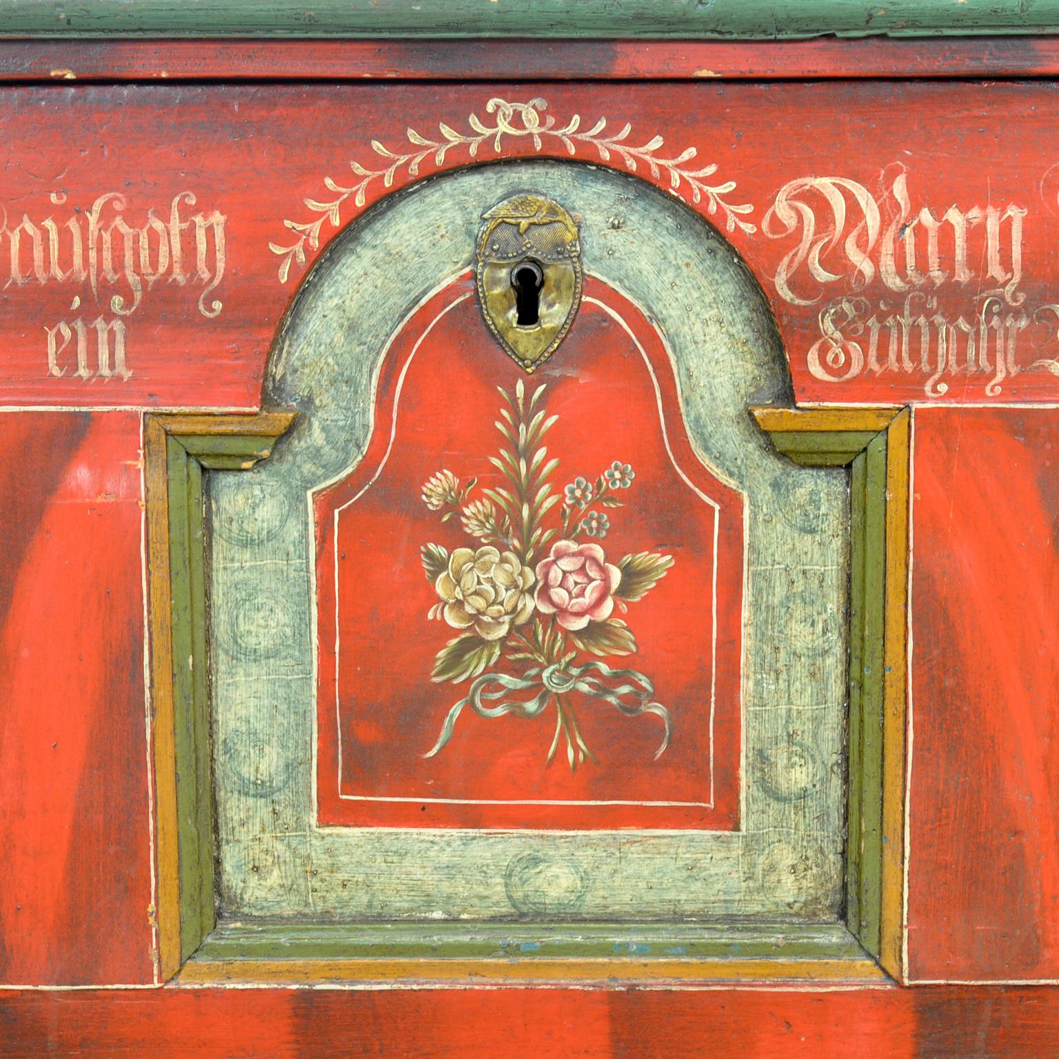 German Folk-Art Bridal Chest, anno 1829 For Sale 5
