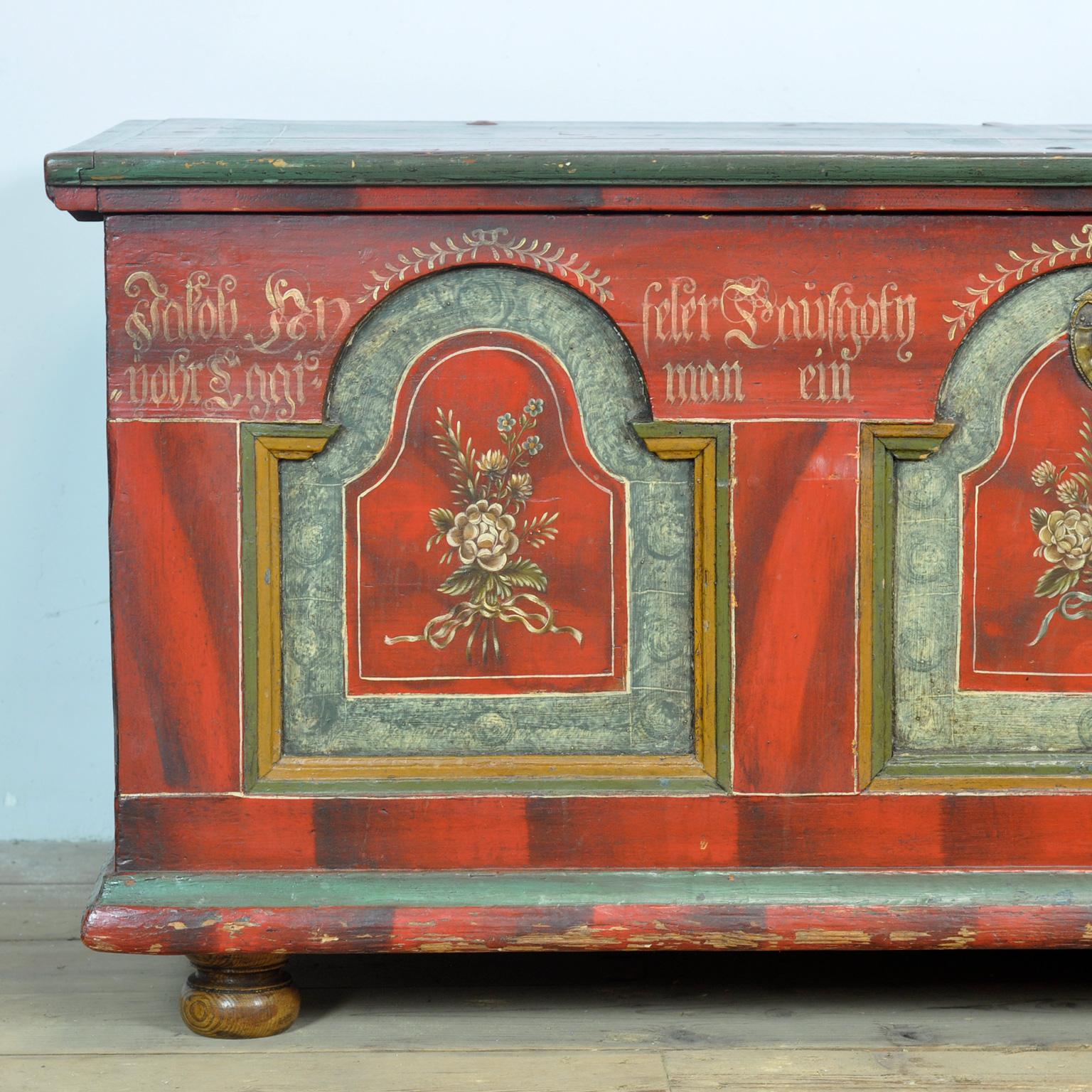 German Folk-Art Bridal Chest, anno 1829 For Sale 3