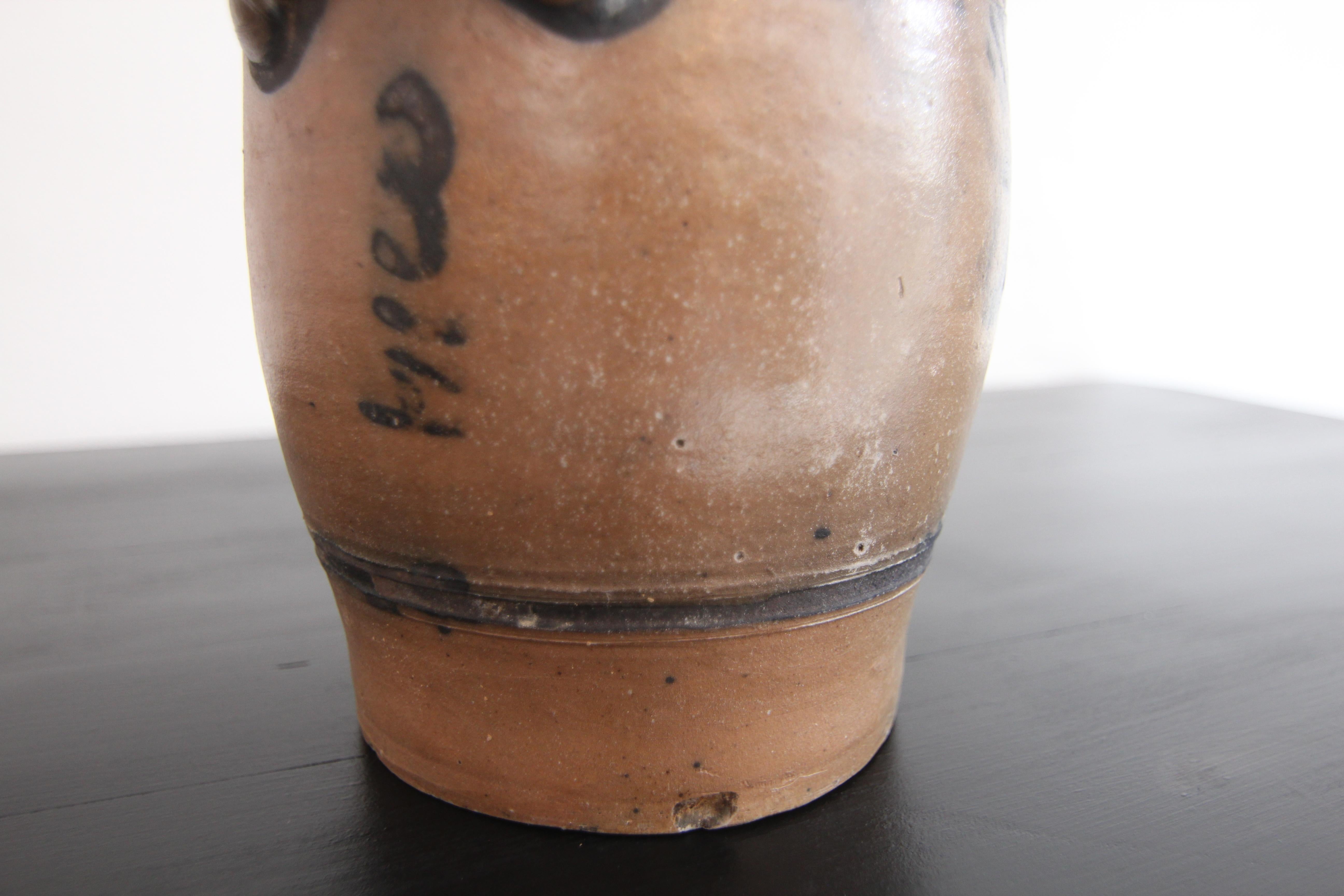 Vaso in gres grigio e blu cobalto della German Folk Art in vendita 6