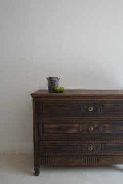 German Folk Art Grey and Cobalt Blue Stoneware Jar