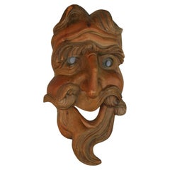 German Folk Art  Hand Carved Mask