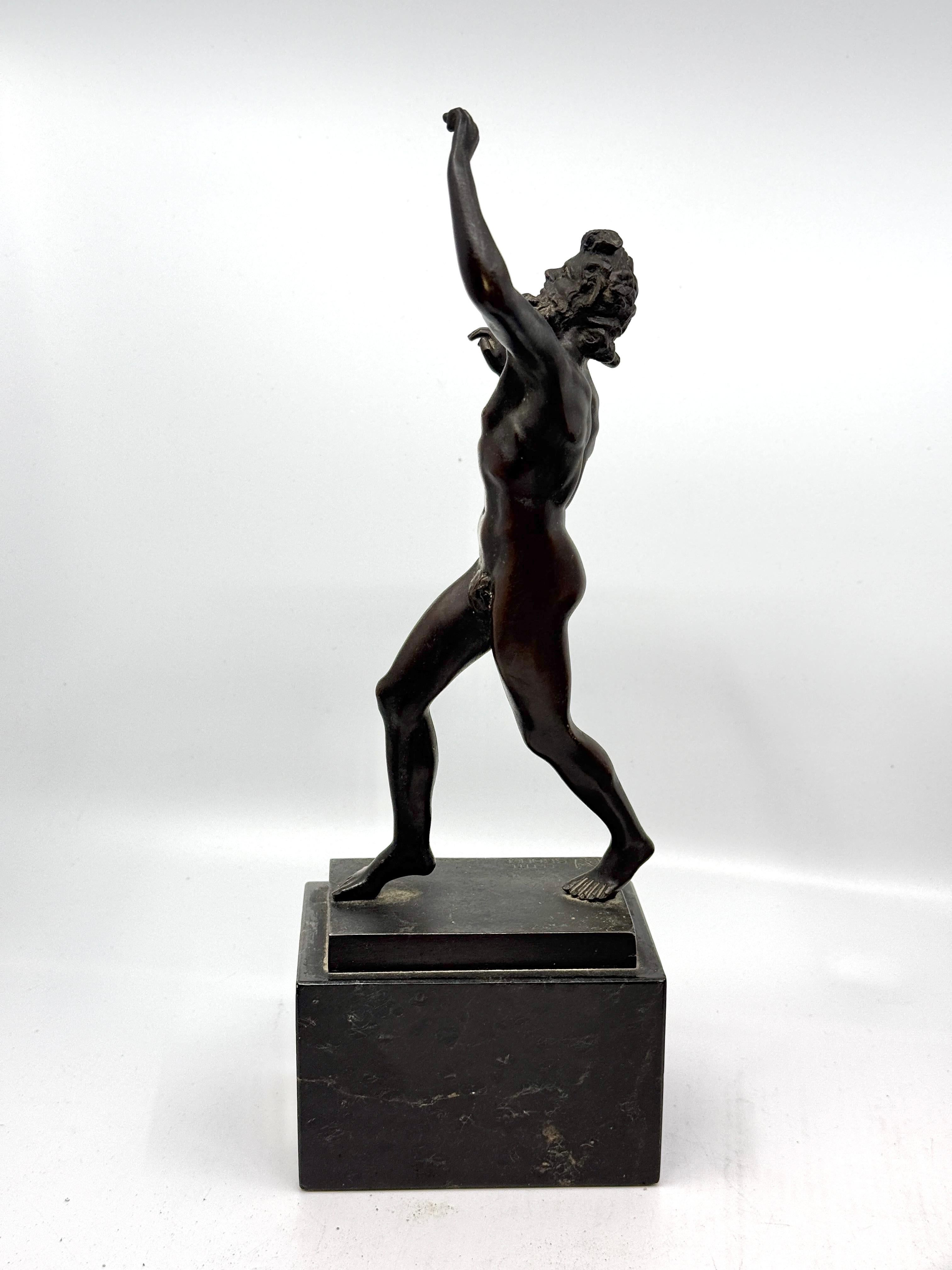 Deutsche Gießerei Neoklassizistische Grand Tour Bronze des neapolitanischen tanzenden Faun im Angebot 7