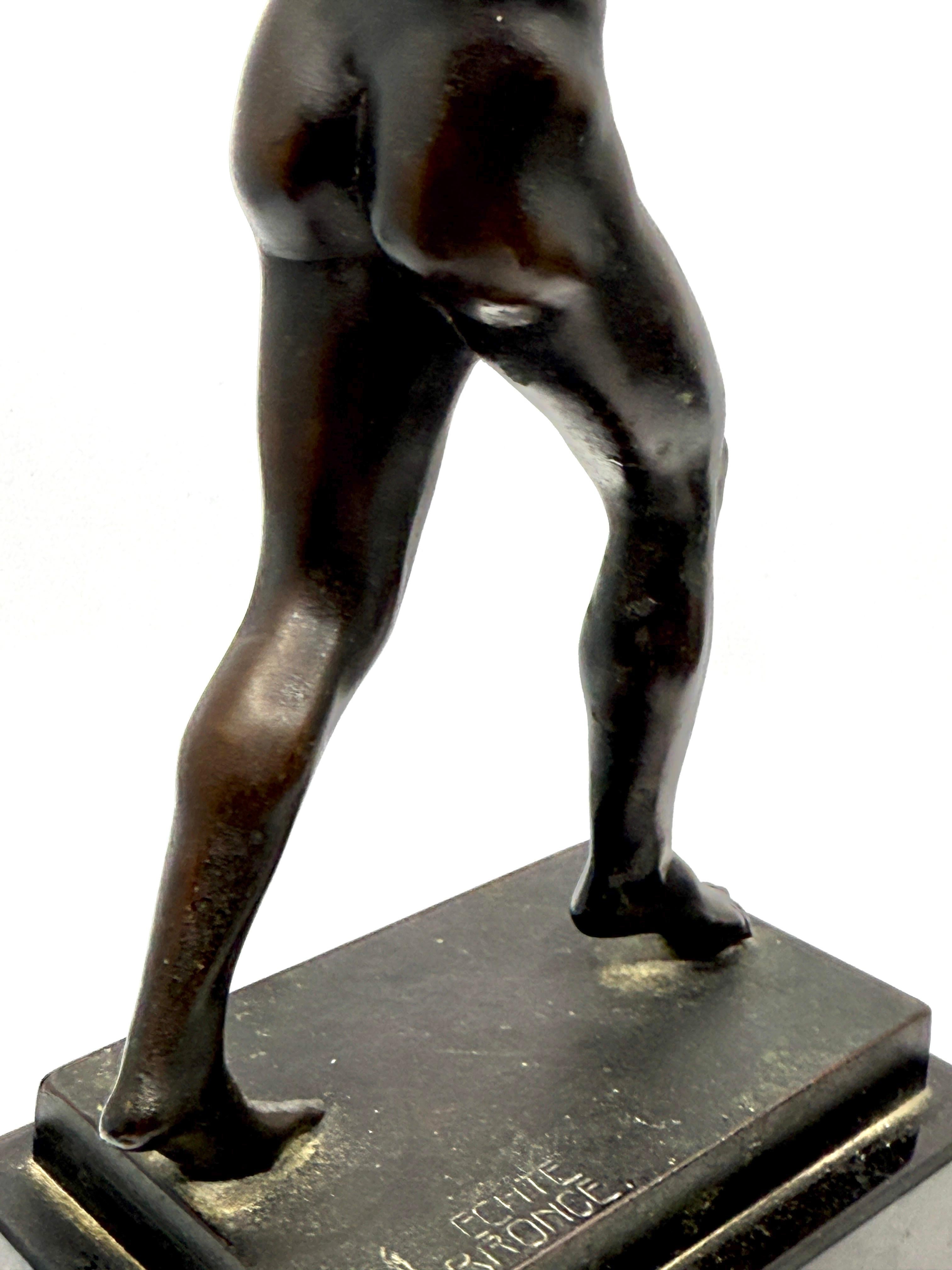 Deutsche Gießerei Neoklassizistische Grand Tour Bronze des neapolitanischen tanzenden Faun im Angebot 9
