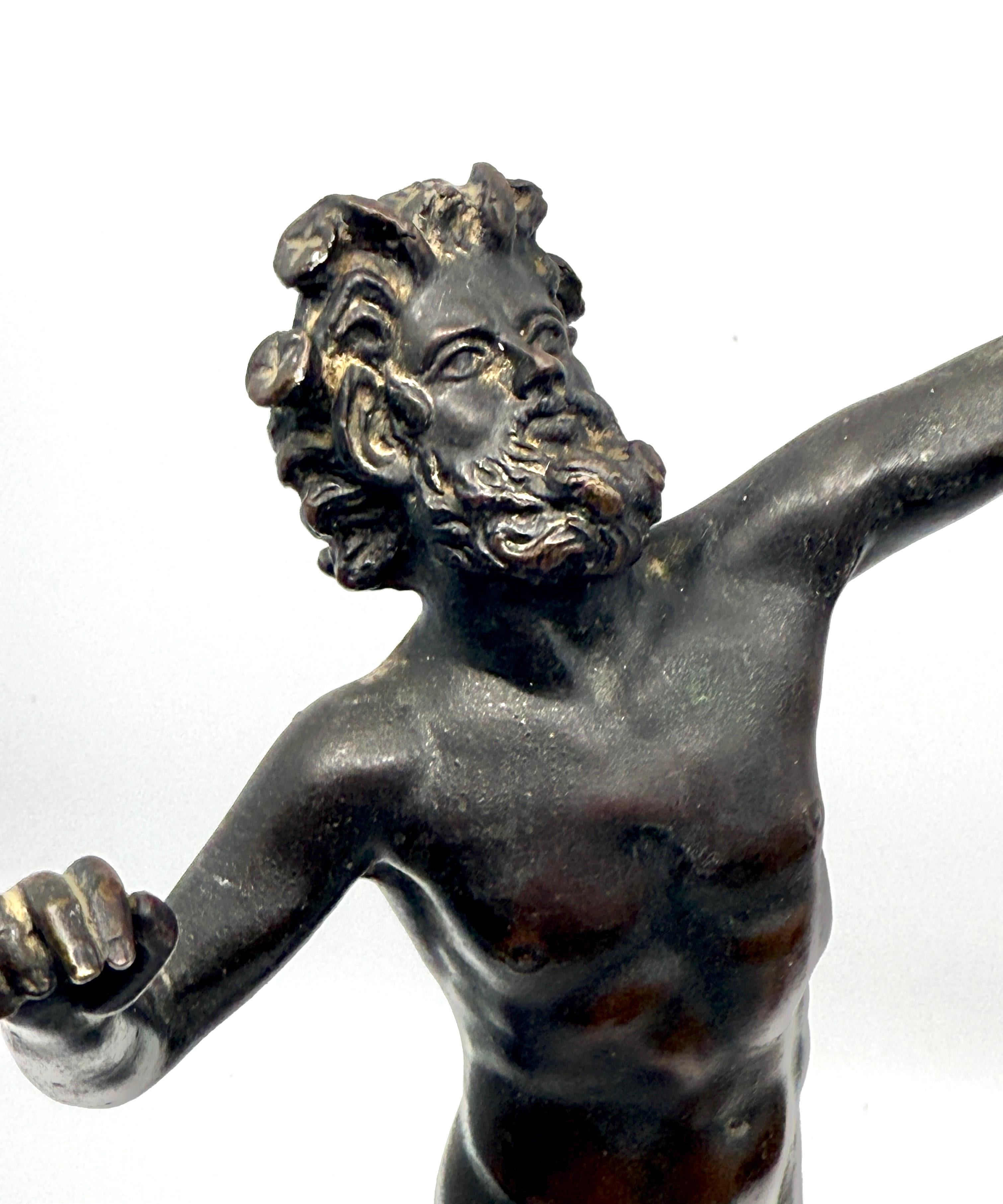 Deutsche Gießerei Neoklassizistische Grand Tour Bronze des neapolitanischen tanzenden Faun im Angebot 13