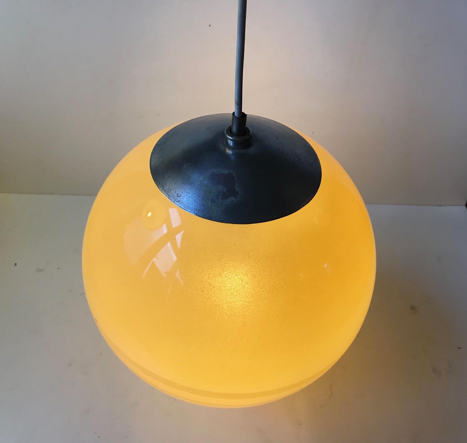 German Functionalist Globe Hanging Lamp by Peill & Putzler, 1950s For Sale 1