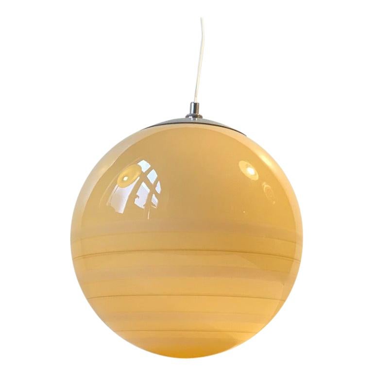 German Functionalist Globe Hanging Lamp by Peill & Putzler, 1950s