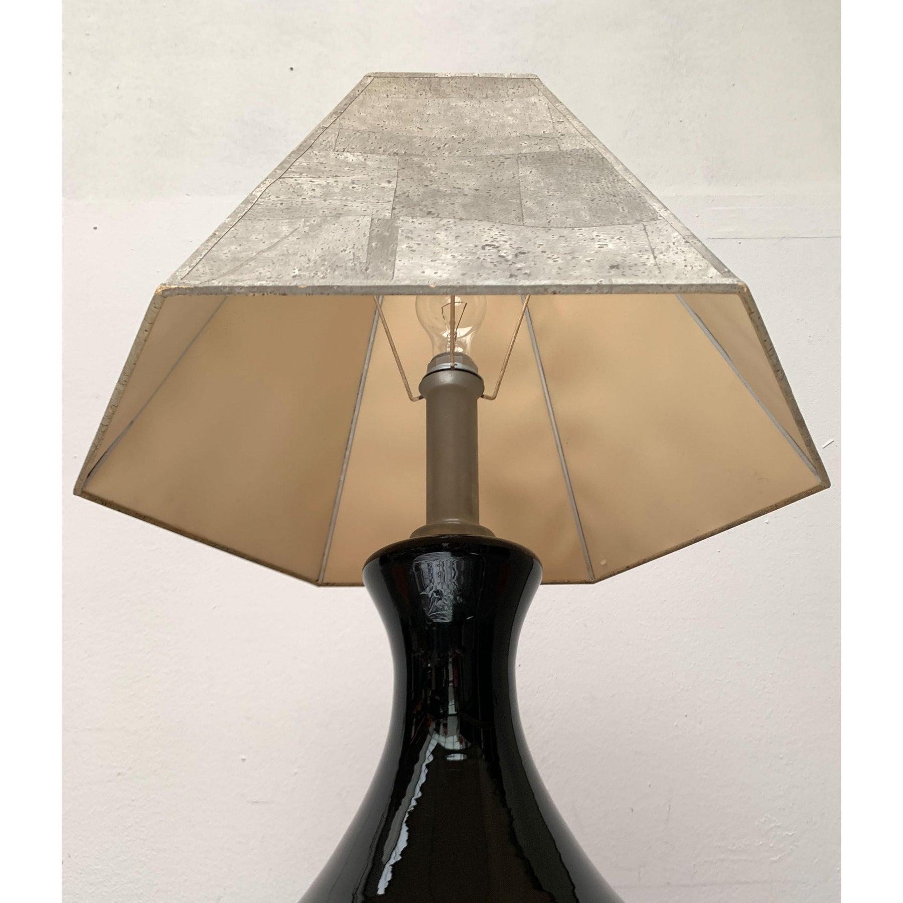 Deutsche Stehlampe oder Tischlampe aus deutschem Glas und Kunstkork von Ingo Maurer für M Design, 60er Jahre im Angebot 1