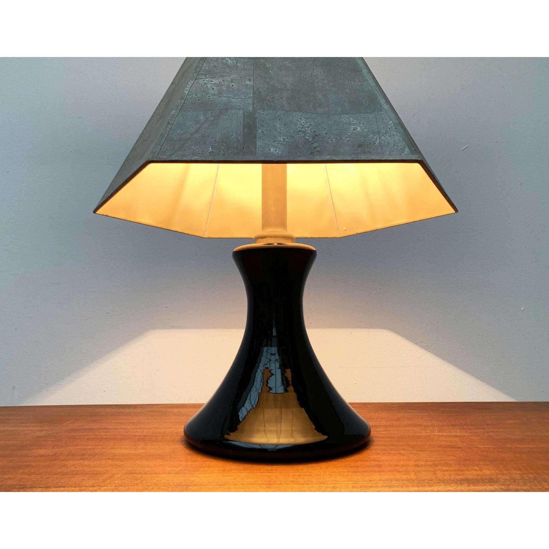 Deutsche Stehlampe oder Tischlampe aus deutschem Glas und Kunstkork von Ingo Maurer für M Design, 60er Jahre im Angebot 3