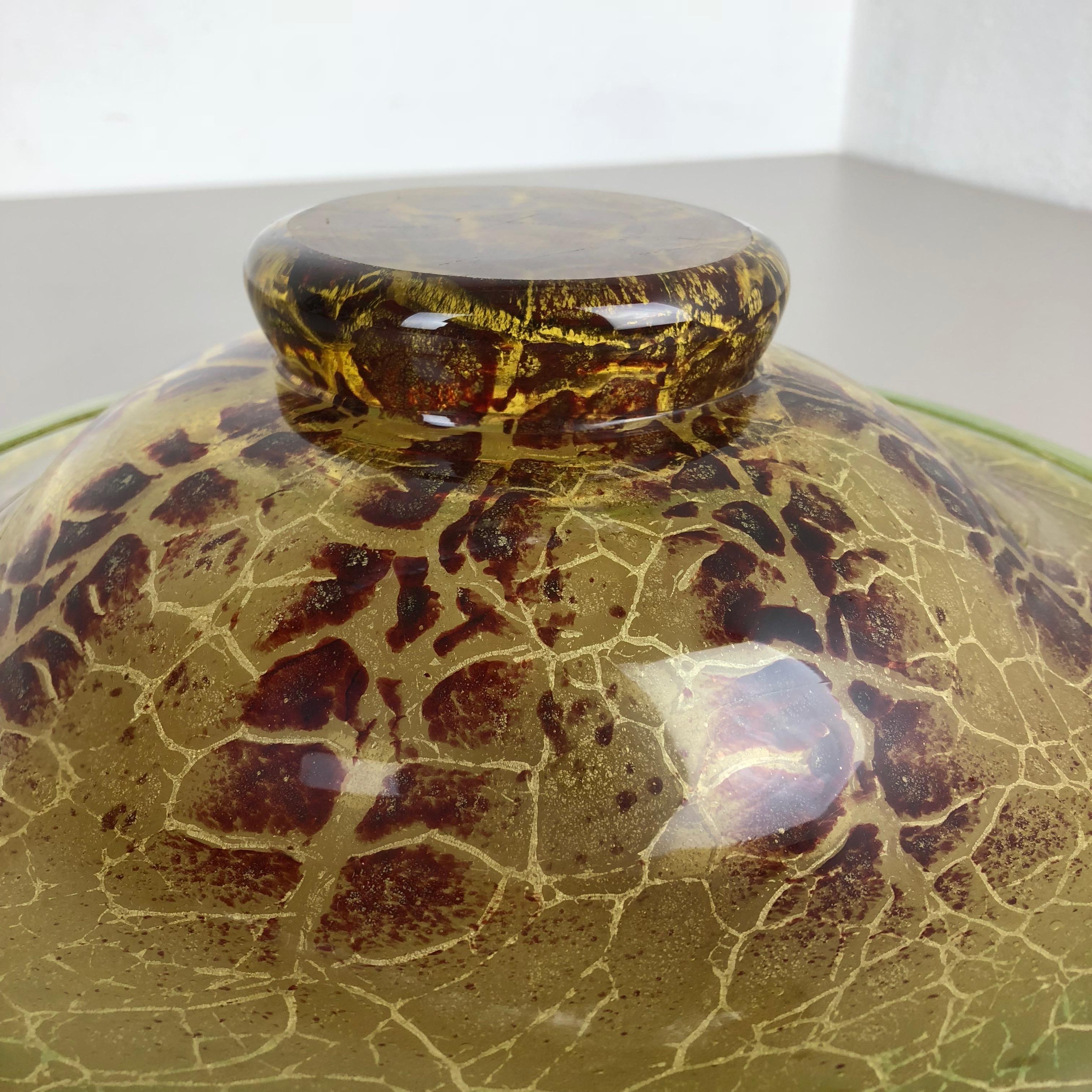 German Glass Bowl by Karl Wiedmann for WMF Ikora, 1930s Bauhaus Art Deco For Sale 4