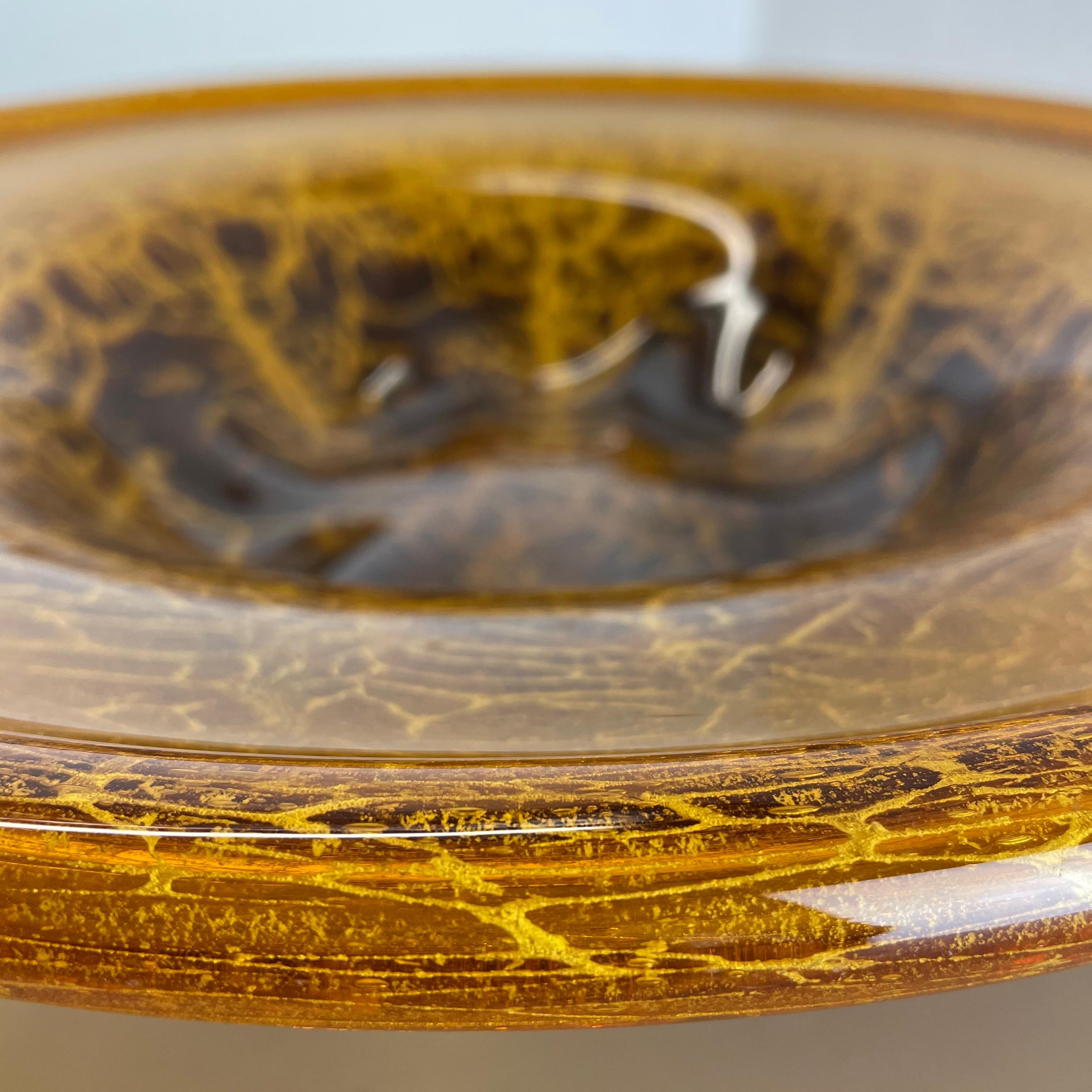 German Glass Bowl by Karl Wiedmann for WMF Ikora, 1930s Baushaus Art Deco For Sale 6