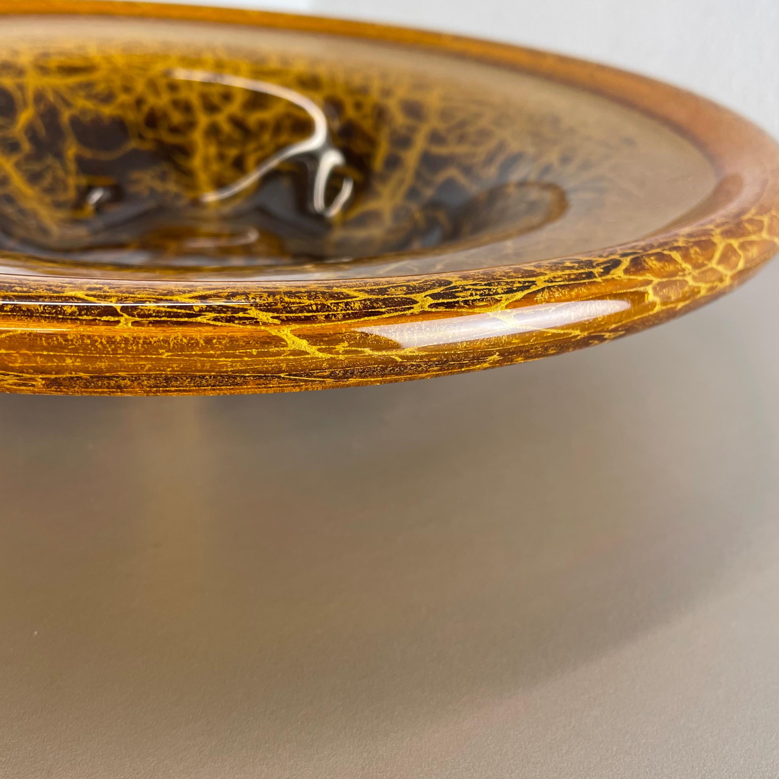 German Glass Bowl by Karl Wiedmann for WMF Ikora, 1930s Baushaus Art Deco For Sale 9