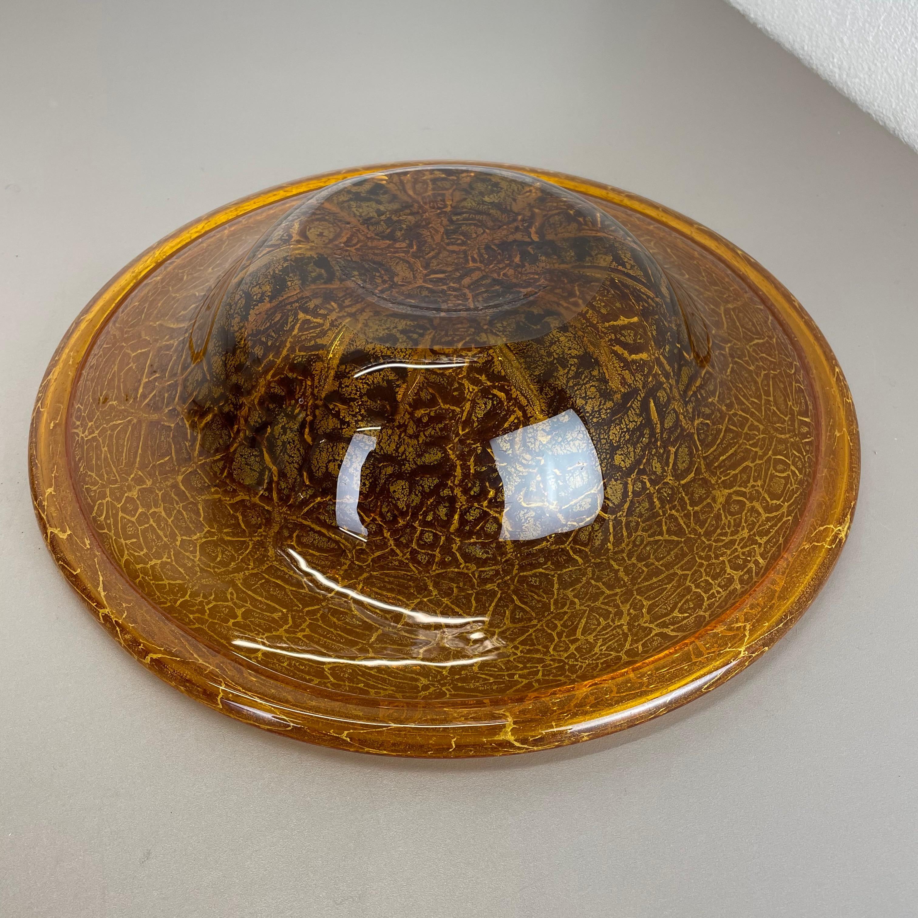 German Glass Bowl by Karl Wiedmann for WMF Ikora, 1930s Baushaus Art Deco For Sale 9