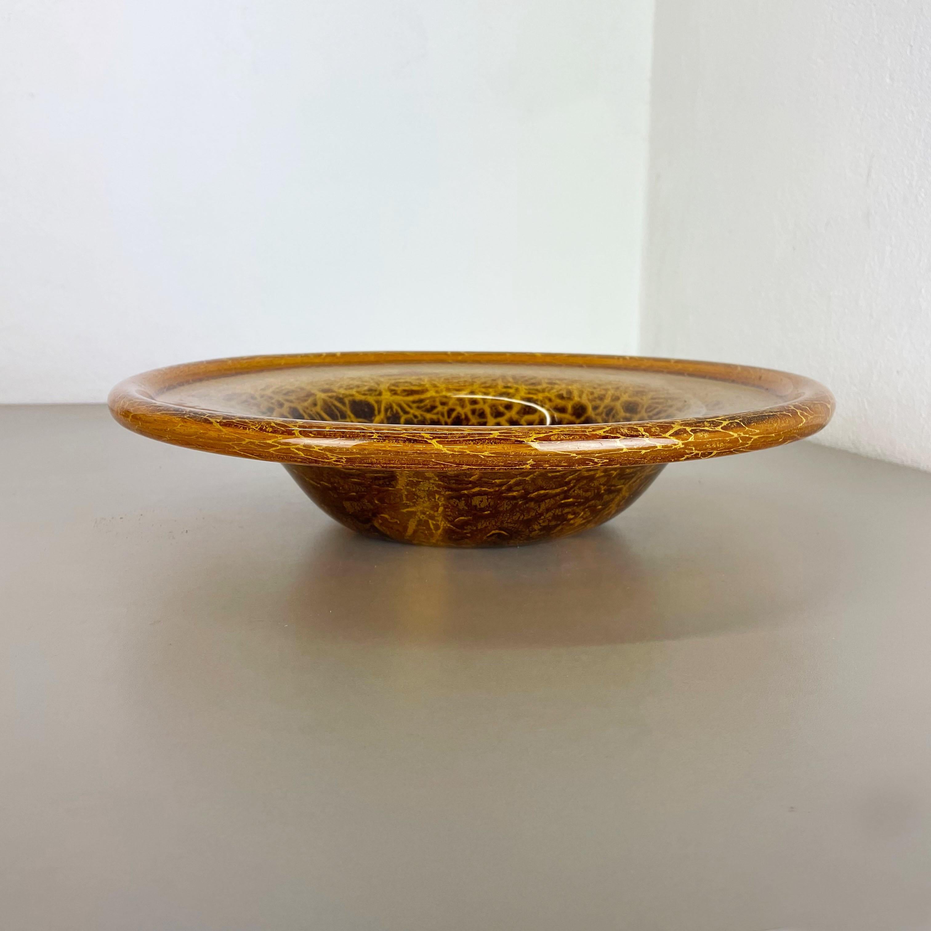 German Glass Bowl by Karl Wiedmann for WMF Ikora, 1930s Baushaus Art Deco In Good Condition For Sale In Kirchlengern, DE
