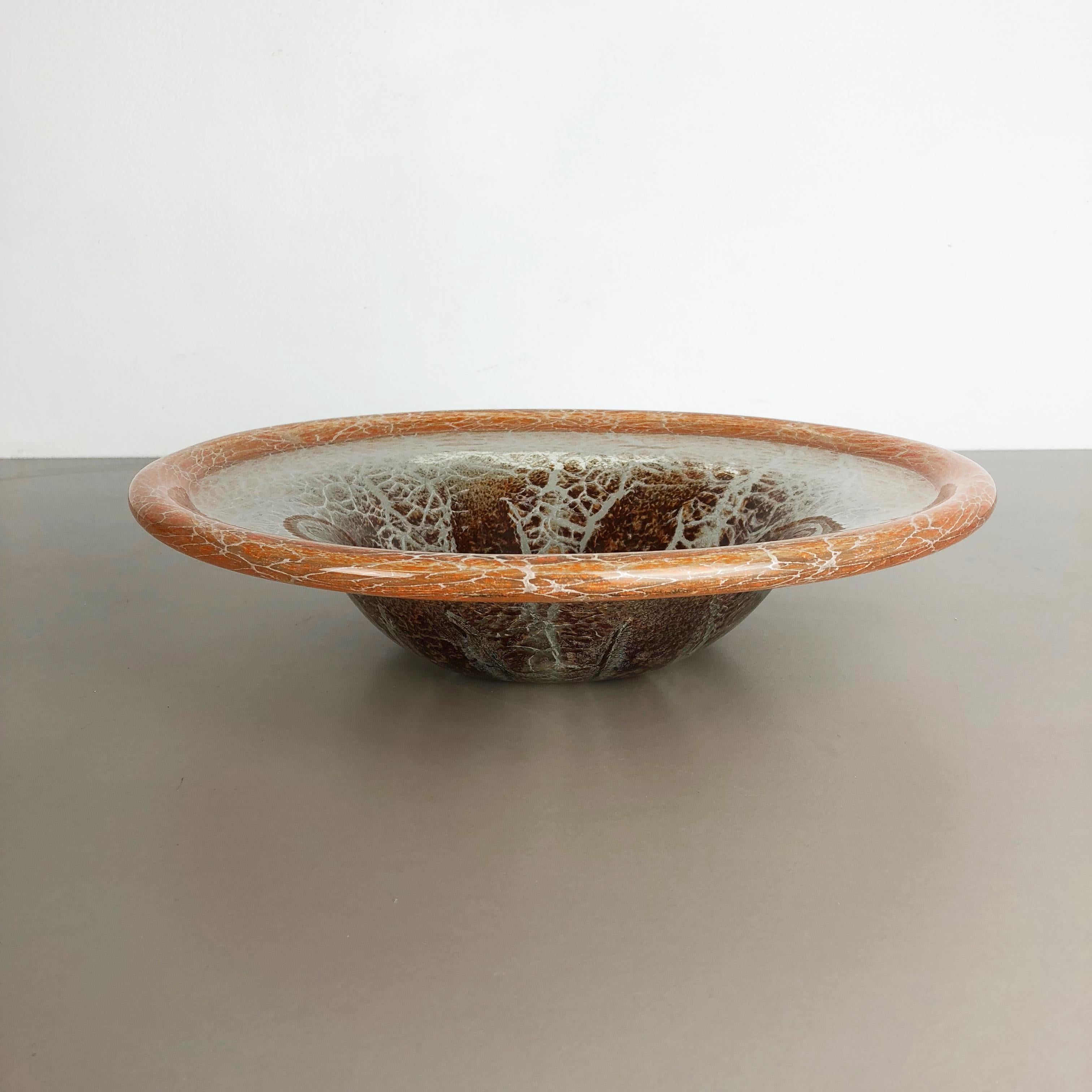 Cuenco de cristal alemán de Karl Wiedmann para WMF Ikora, Art Déco de Baushaus de 1930 Alemán en venta