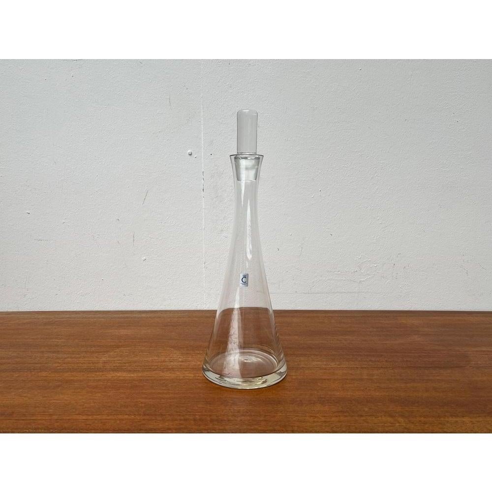 Minimalist German Glass Carafe from Christinenhütte For Sale