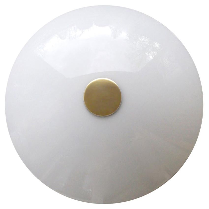 One of... German Glass Flushmount Wall or Ceiling Light