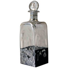 Verre allemand & Carafe en argent appliquée par Berthold Hermann Muller:: Londres 1913