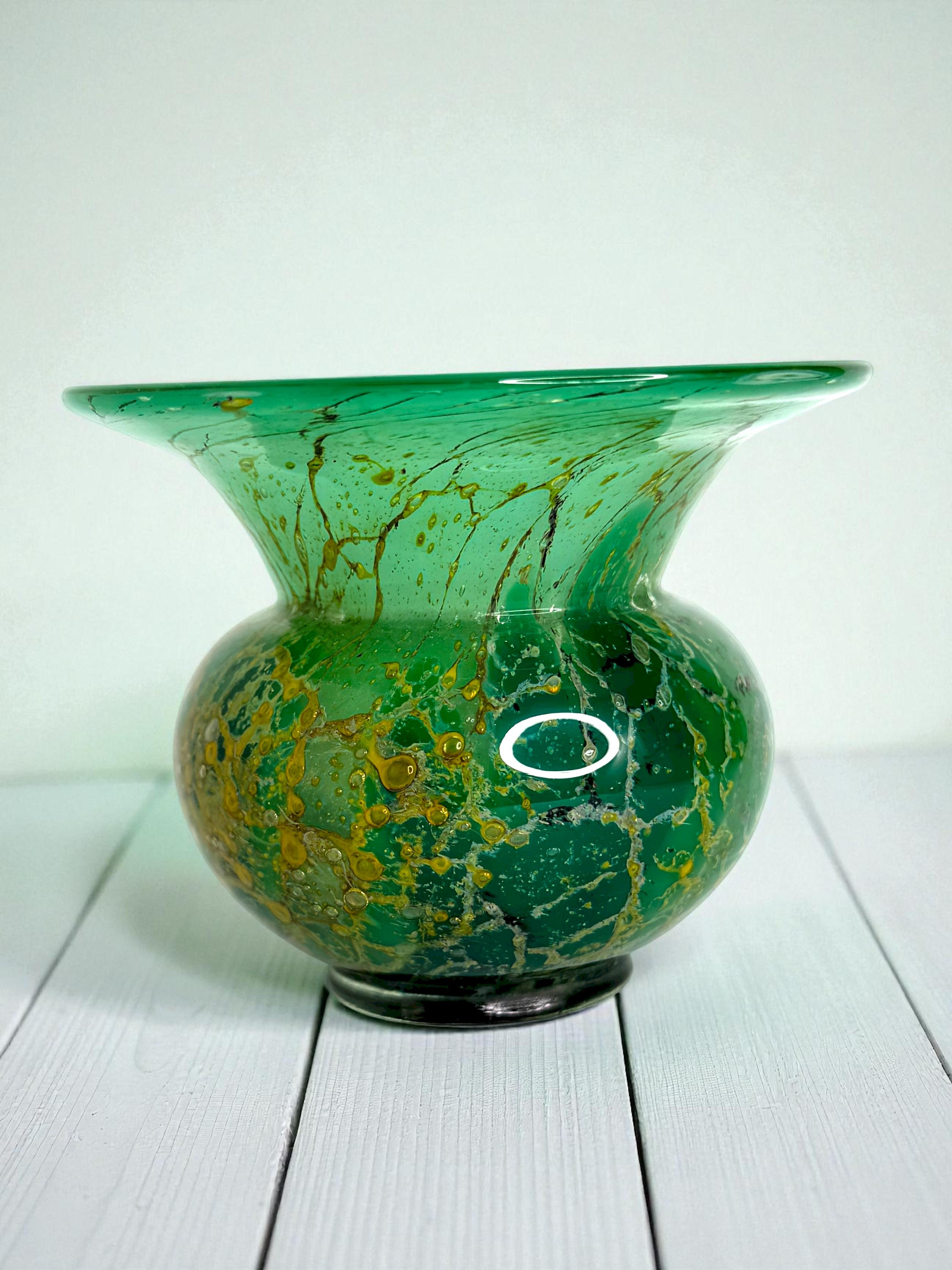 Vaso in vetro tedesco di Karl Wiedmann per WMF Ikora, anni '30 Bauhaus Art Deco in vendita 5