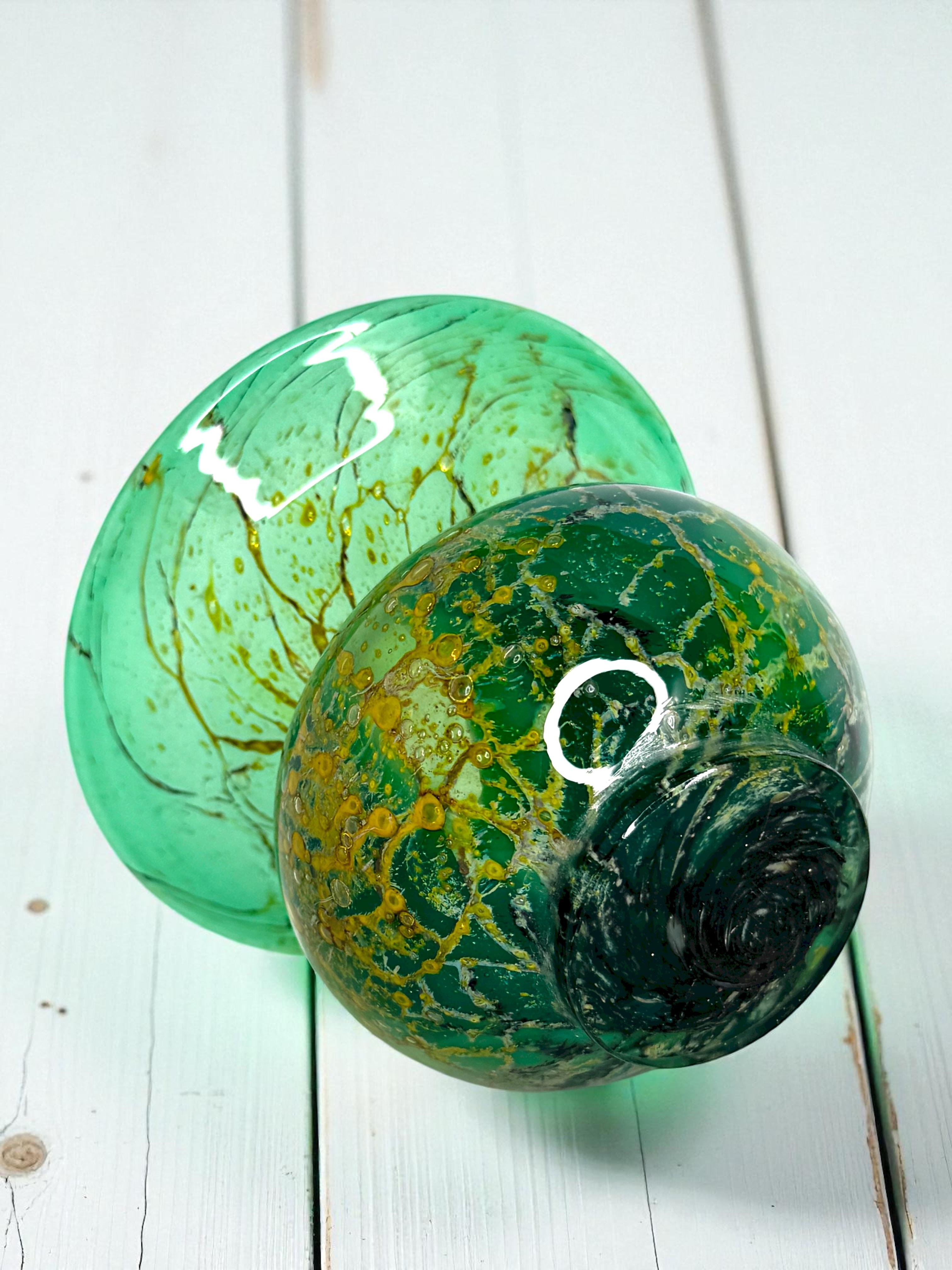 Vaso in vetro tedesco di Karl Wiedmann per WMF Ikora, anni '30 Bauhaus Art Deco in vendita 7