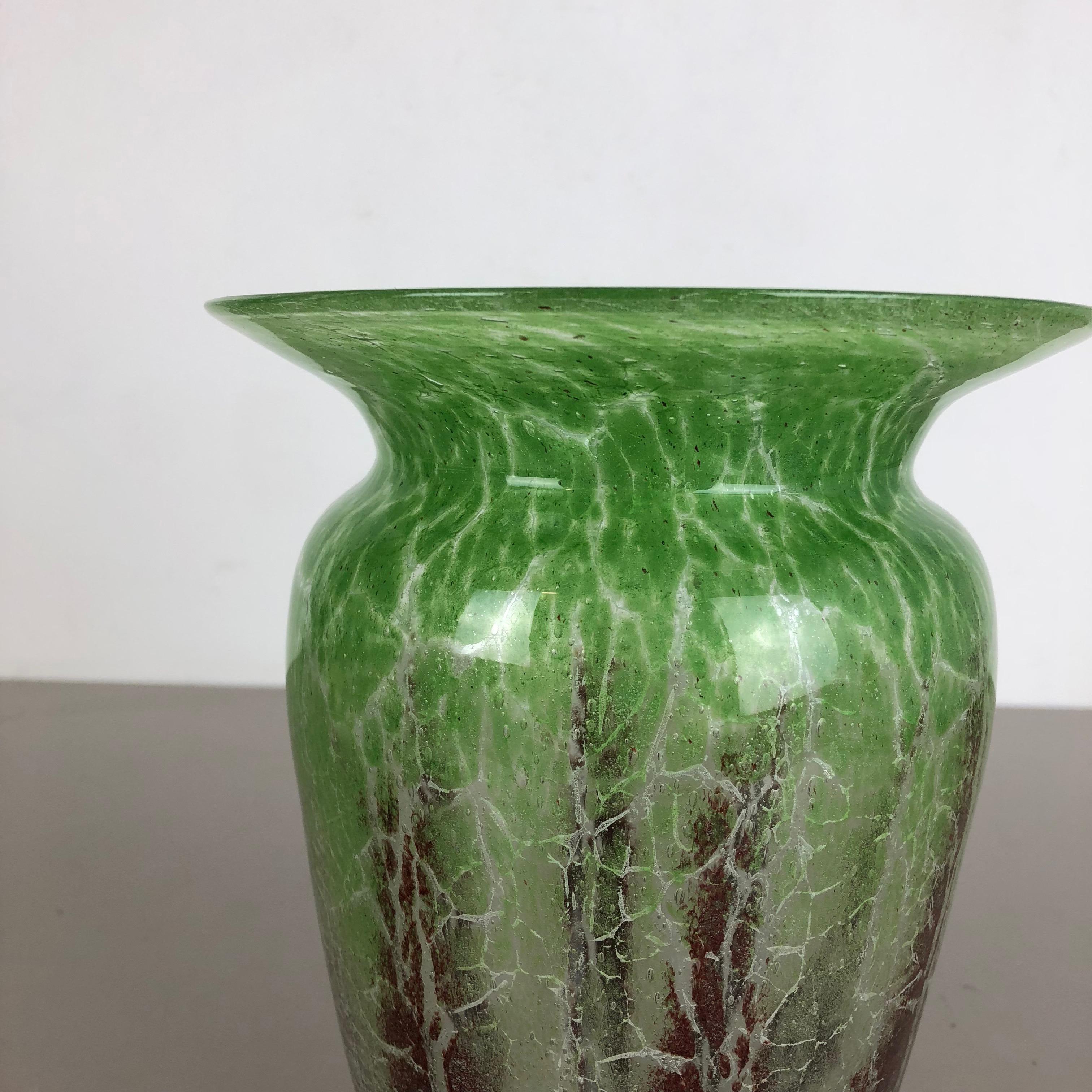 20th Century German Glass Vase by Karl Wiedmann for WMF Ikora, 1930s Bauhaus Art Deco For Sale