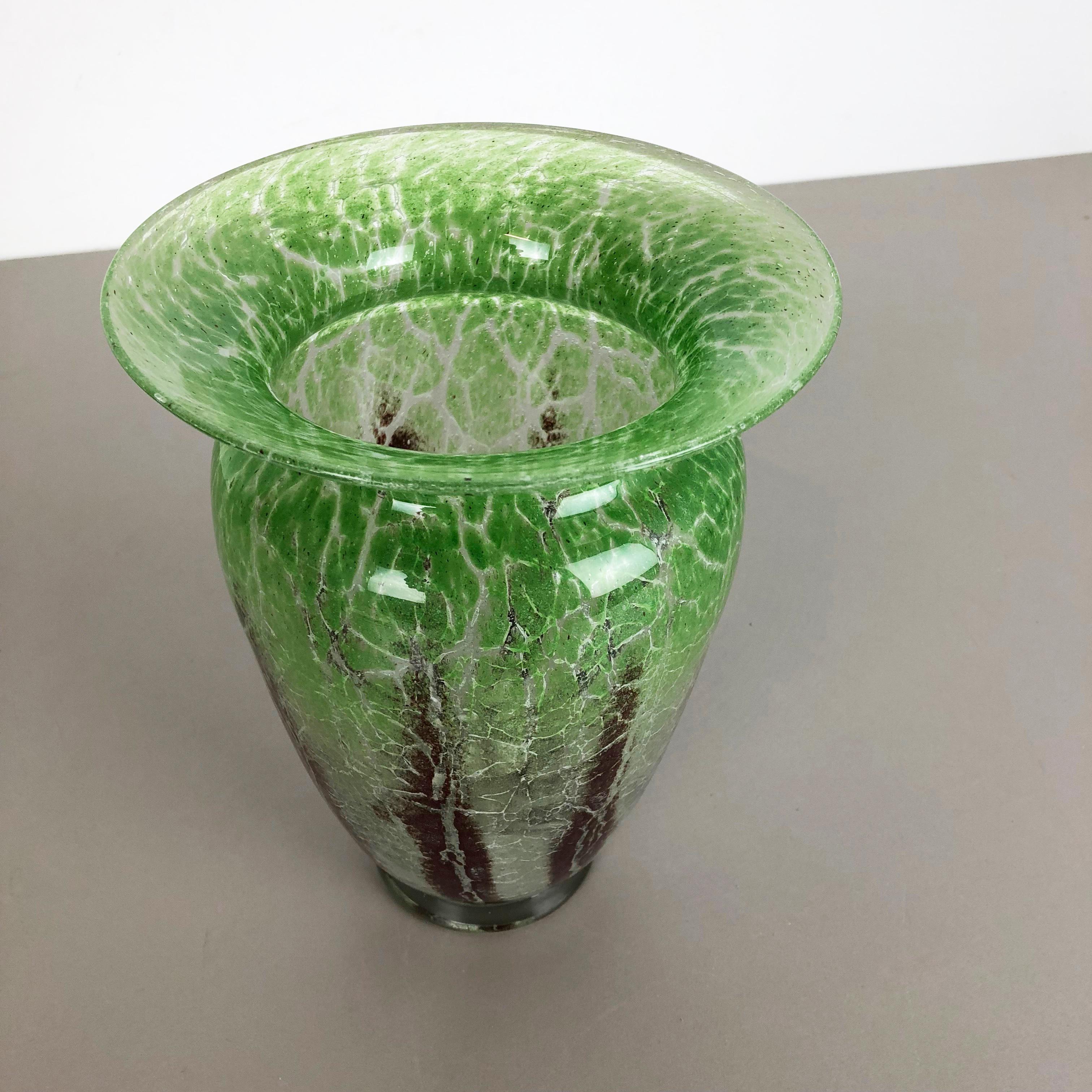 German Glass Vase by Karl Wiedmann for WMF Ikora, 1930s Bauhaus Art Deco For Sale 2