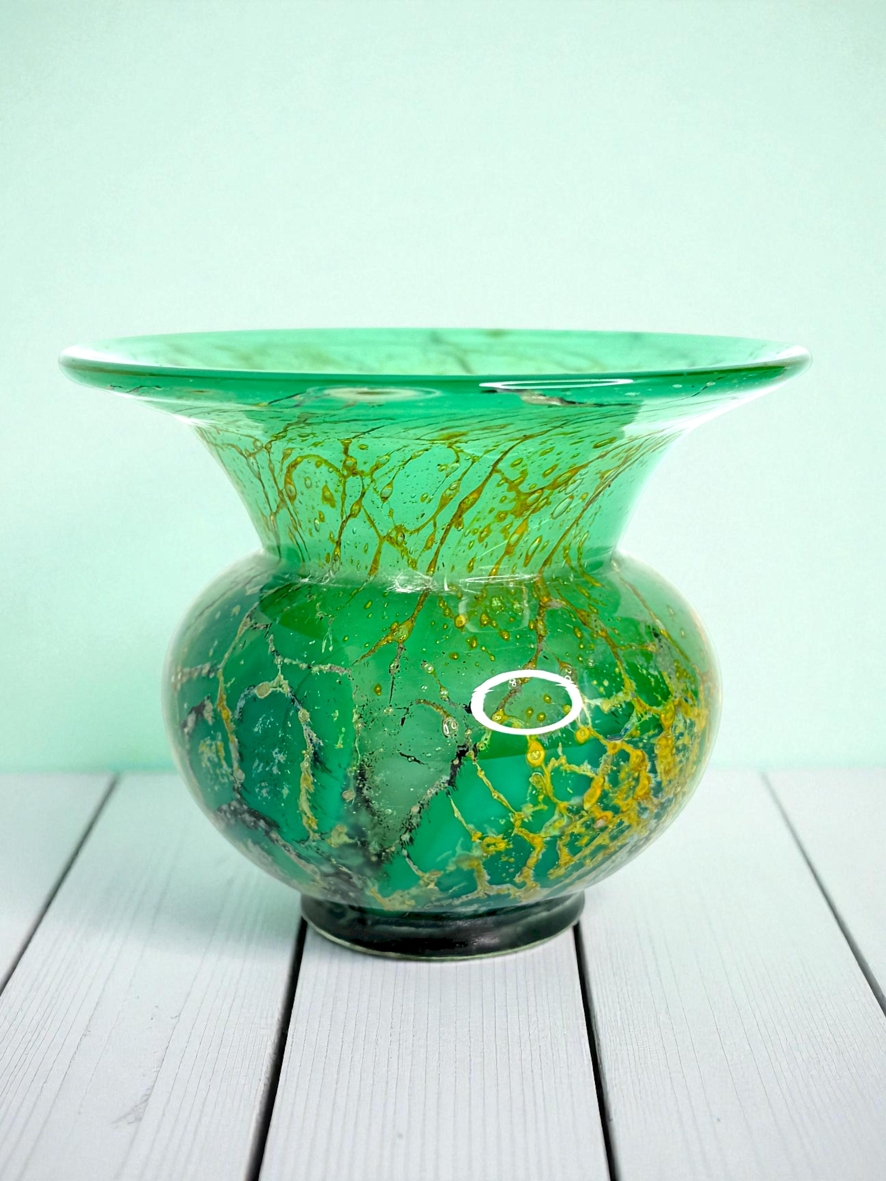 Vaso in vetro tedesco di Karl Wiedmann per WMF Ikora, anni '30 Bauhaus Art Deco in vendita 2