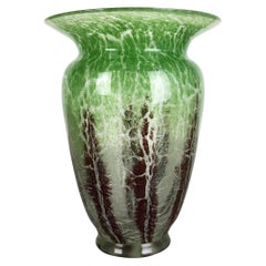 German Glass Vase by Karl Wiedmann for WMF Ikora, 1930s Bauhaus Art Deco