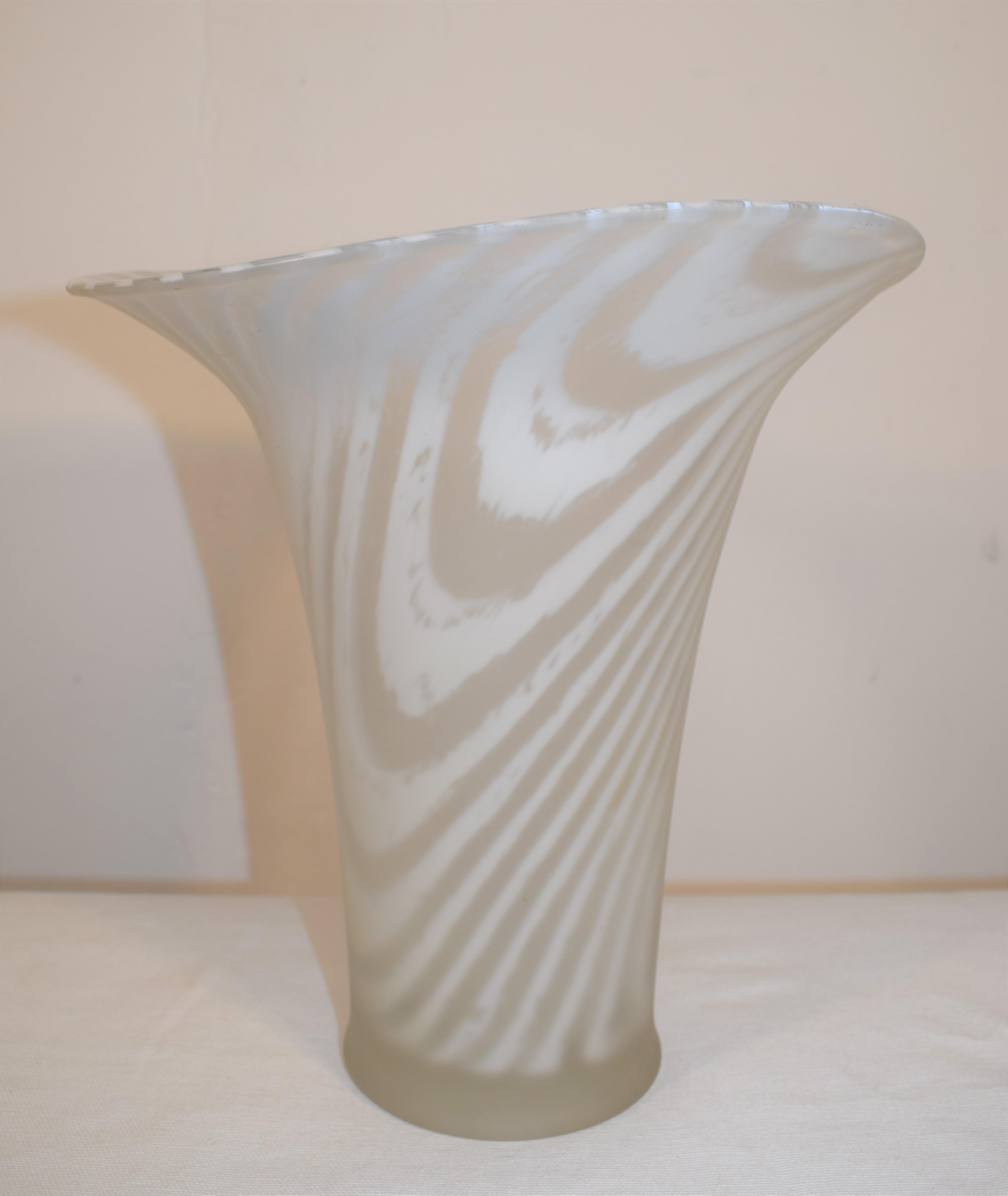 Italian German Glass Vase by Peill & Putzler, 1970s