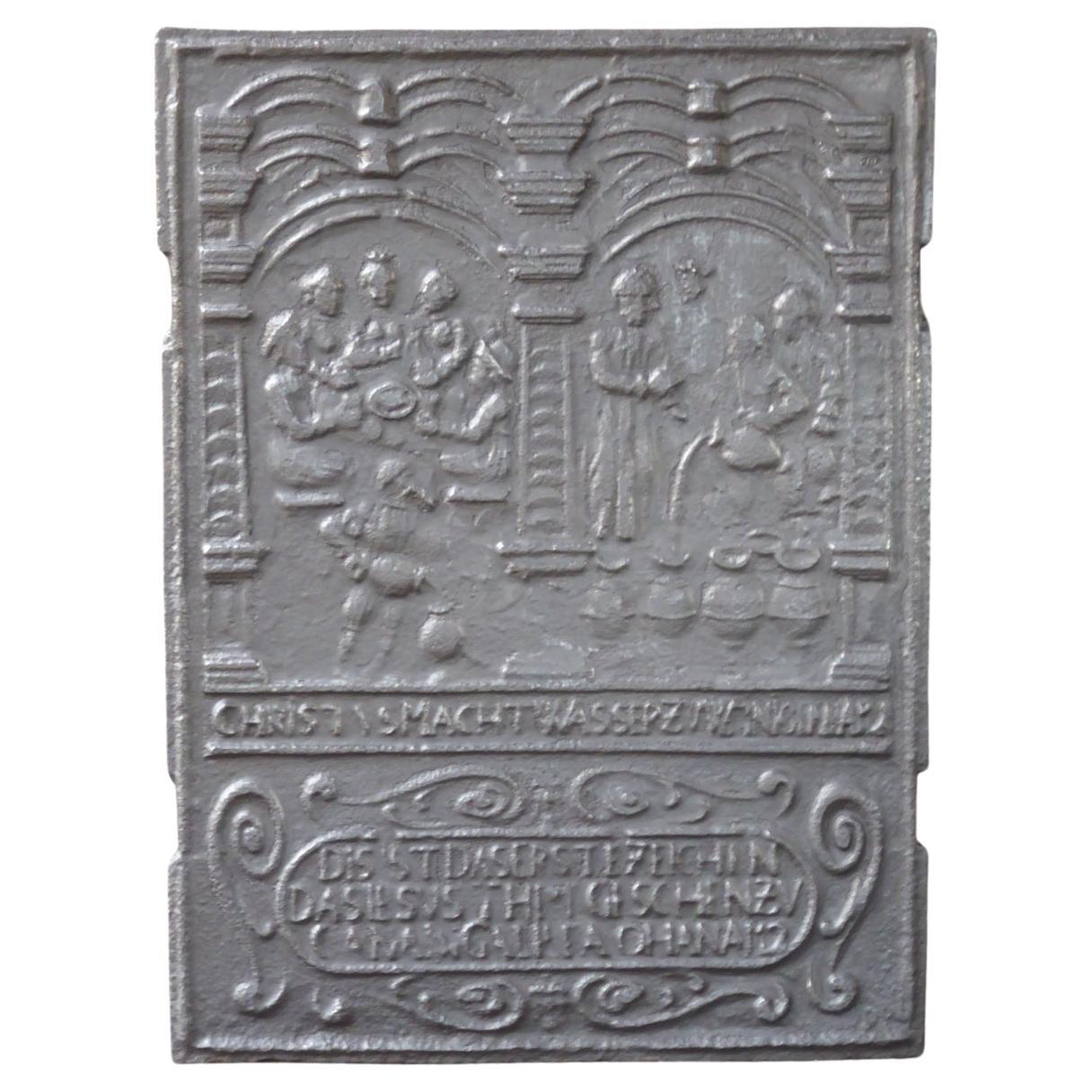 Plaque de cheminée / arrière-plan de style gothique allemand « Thème religieux »